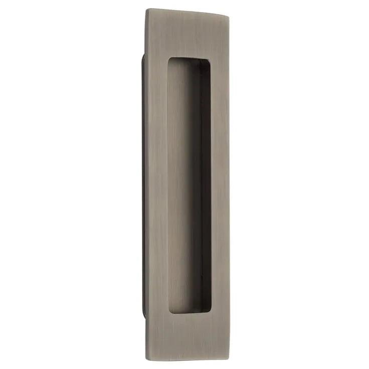 Emtek 6" Modern Rectangular Flush Pull Pewter