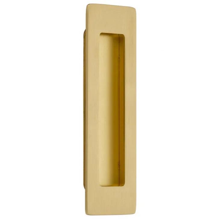 Emtek 6" Modern Rectangular Flush Pull Satin Brass
