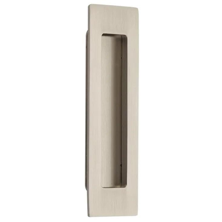 Emtek 6" Modern Rectangular Flush Pull Satin Nickel