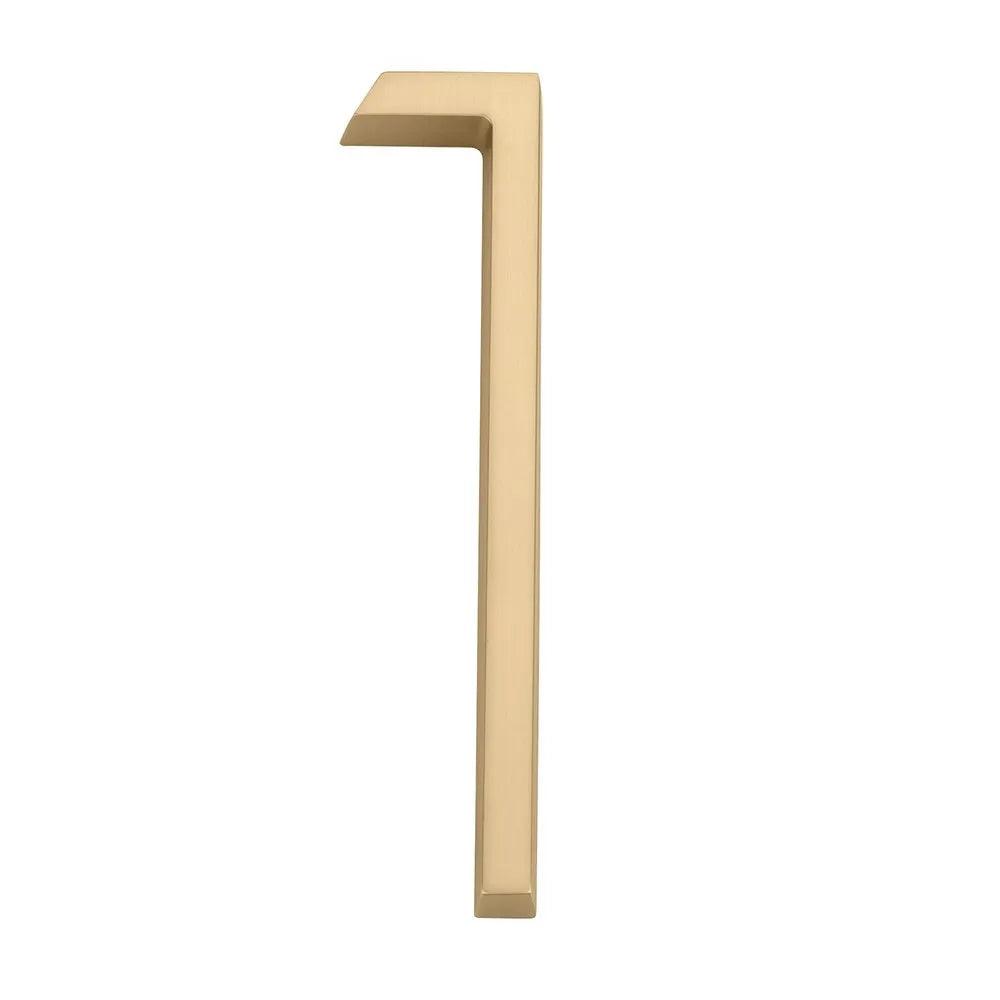 Emtek 7" Modern House Number, No. 1 in Satin Brass finish
