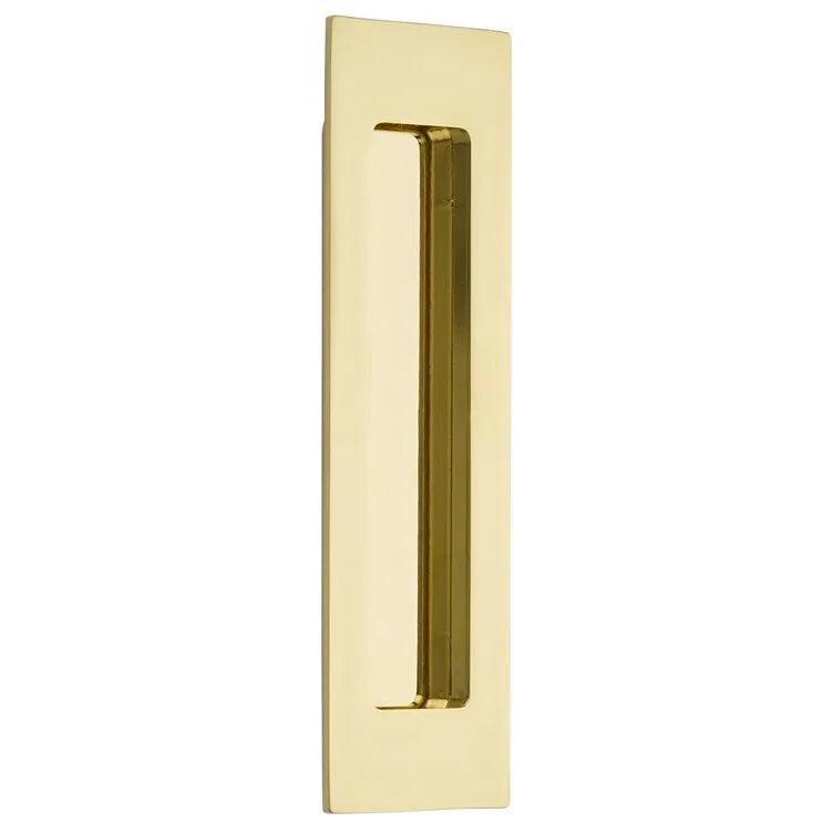 Emtek 7" Modern Rectangular Flush Pull Polished Brass