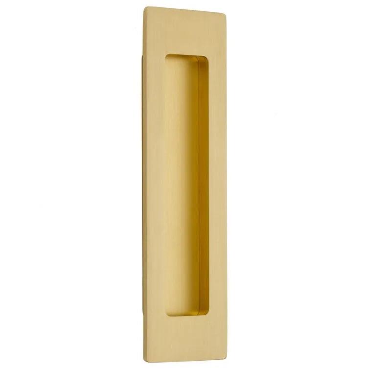 Emtek 7" Modern Rectangular Flush Pull Satin Brass