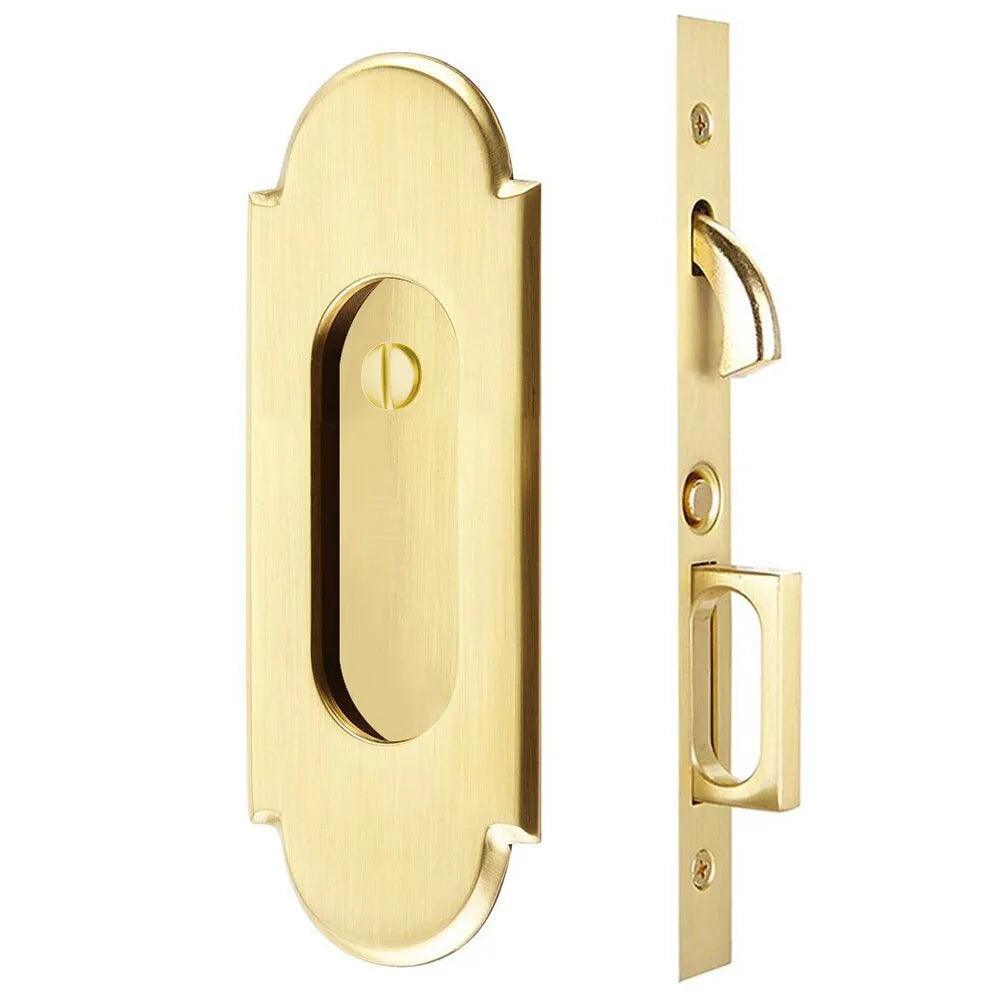 Emtek #8 Pocket Door Mortise Lock in French Antique finish