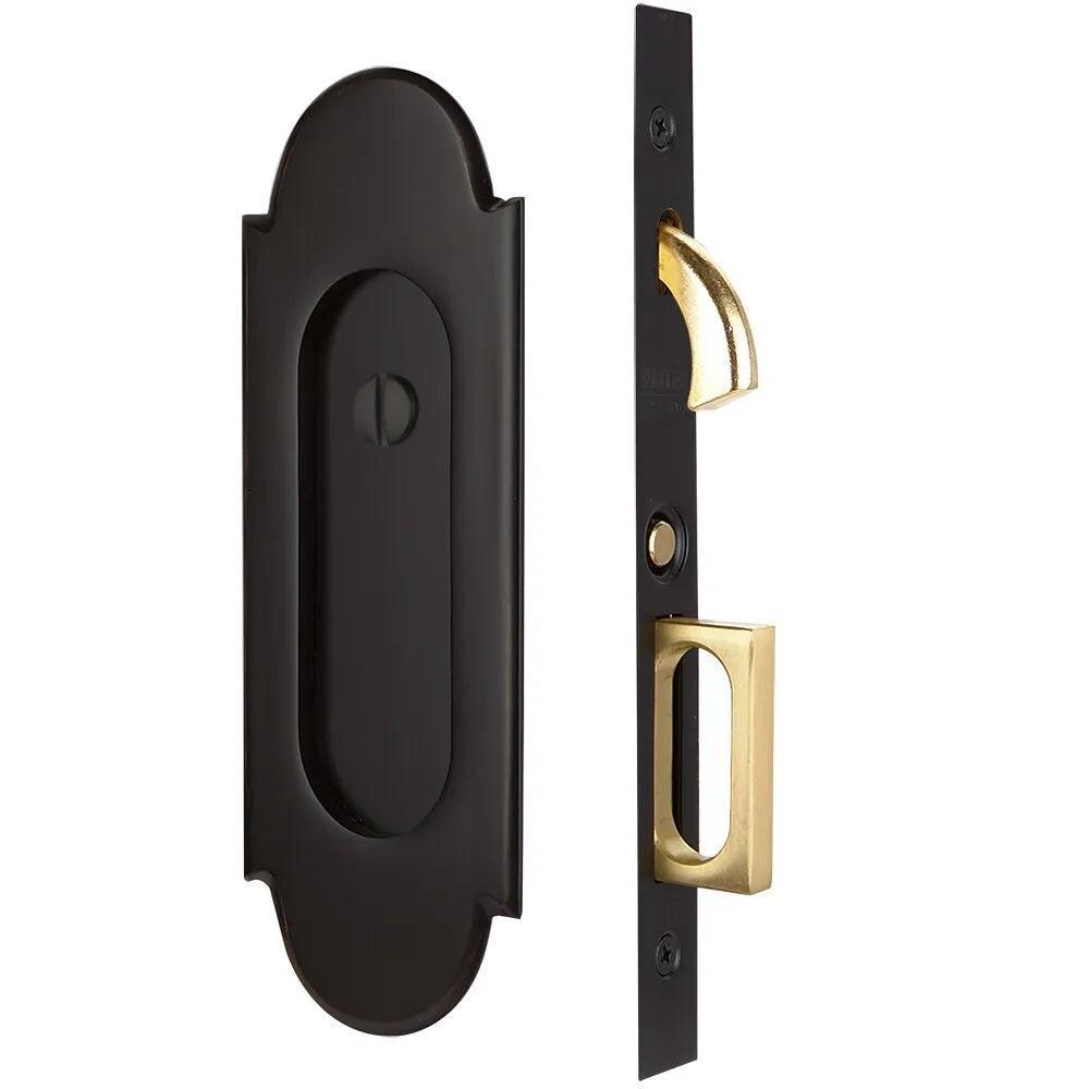 Emtek #8 Pocket Door Mortise Lock in Oil Rubbed Bronze finish