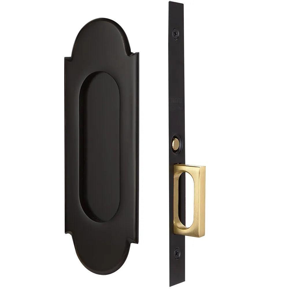 Emtek #8 Pocket Door Mortise Lock in Oil Rubbed Bronze finish