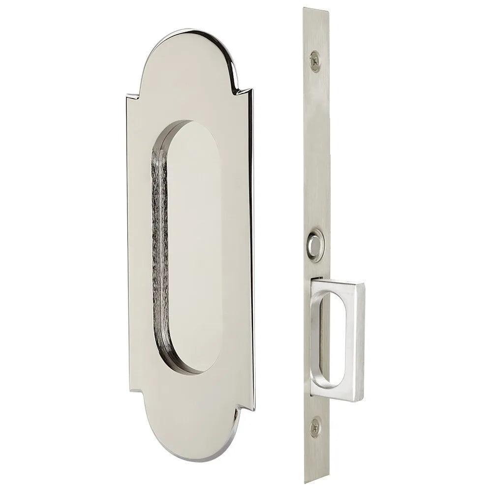 Emtek #8 Pocket Door Mortise Lock in Polished Nickel finish