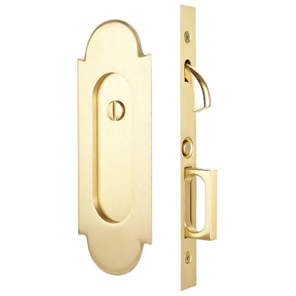 Emtek #8 Pocket Door Mortise Lock in Satin Brass finish