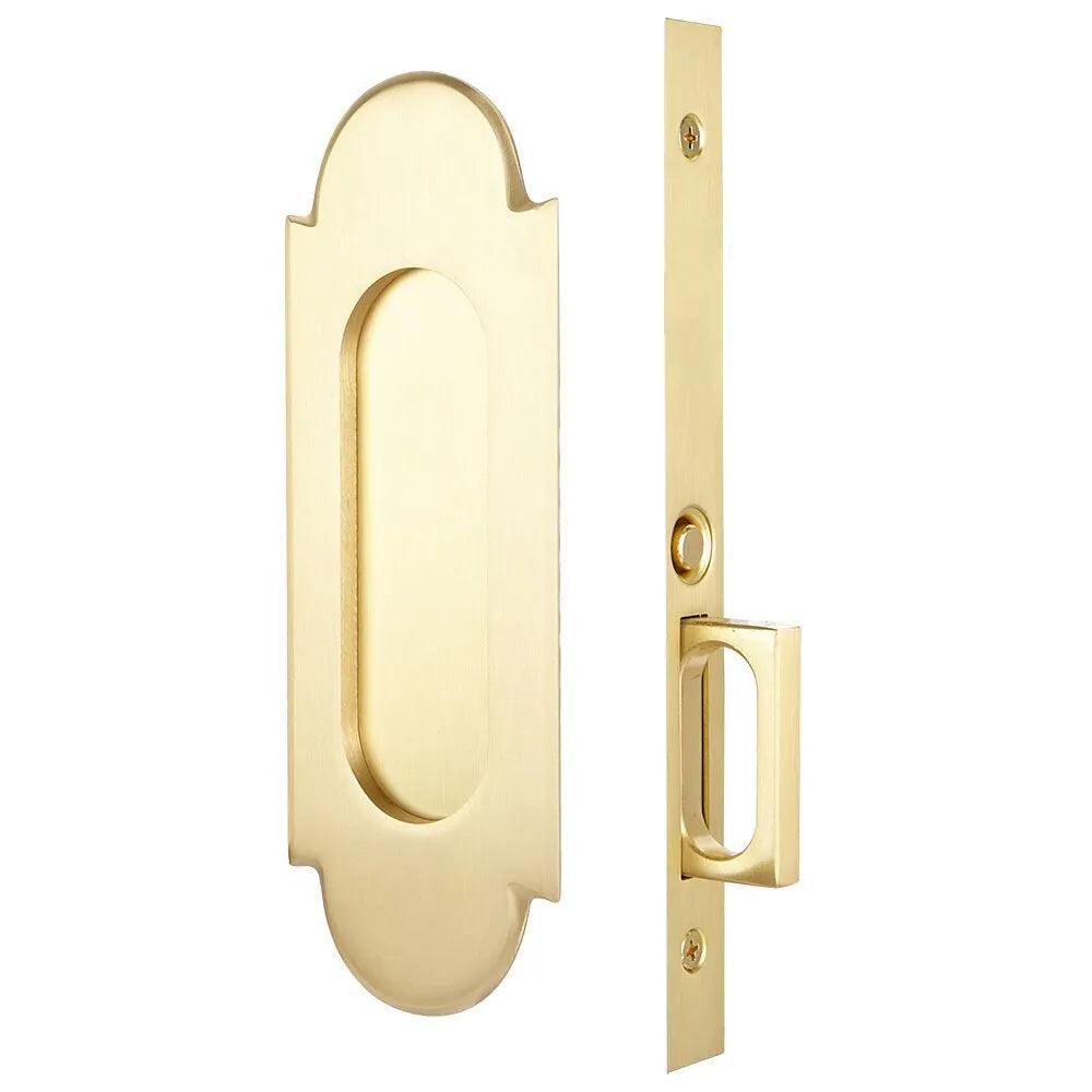 Emtek #8 Pocket Door Mortise Lock in Satin Brass finish