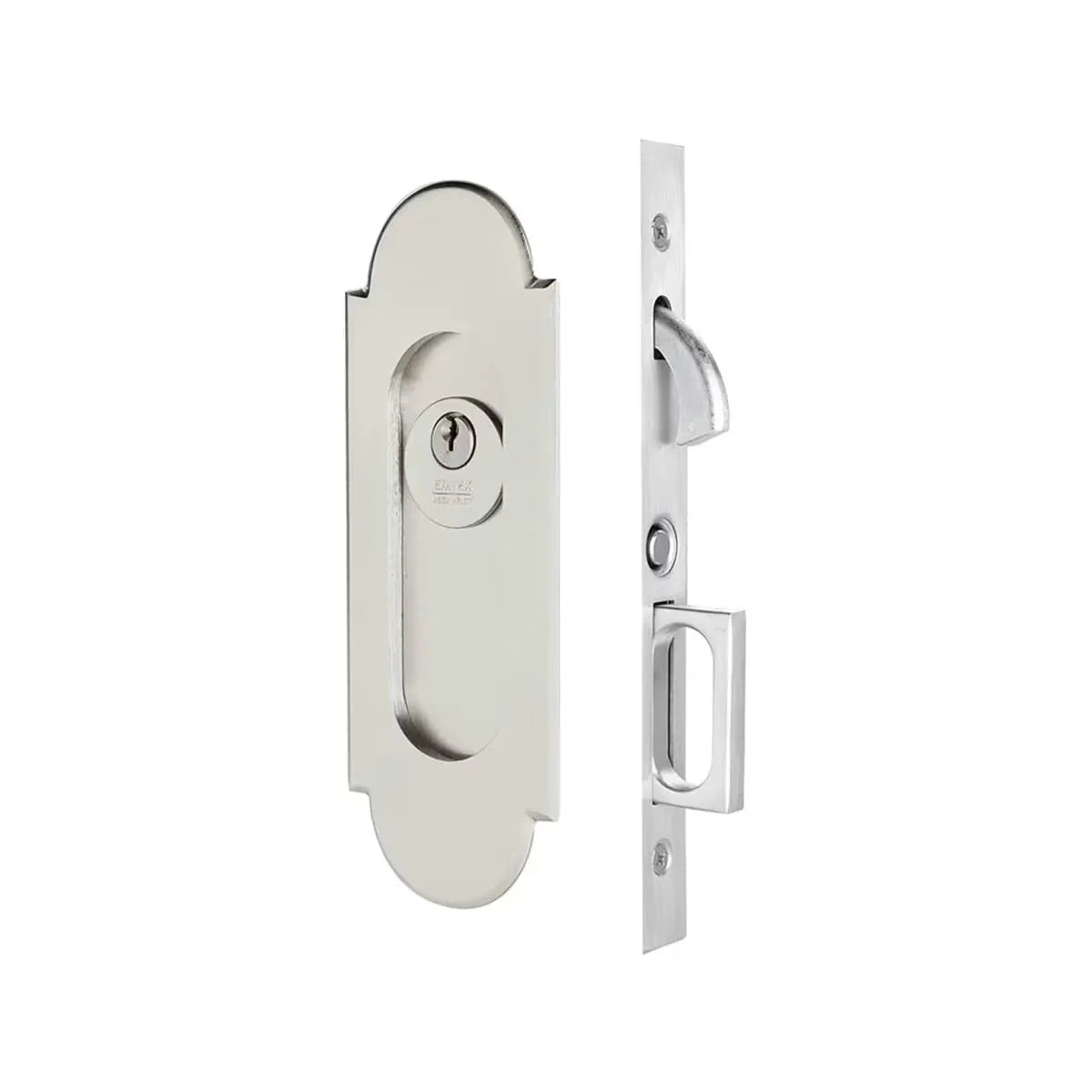 Emtek #8 Pocket Door Mortise Lock in Satin Nickel finish