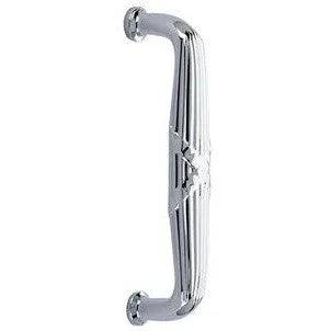 Emtek 8" Ribbon & Reed Door Pull in Polished Chrome finish