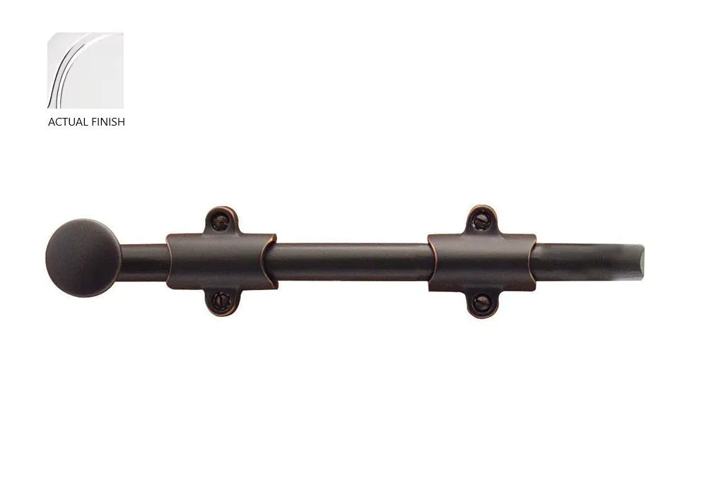 Emtek 8" Surface Bolt in Polished Chrome finish
