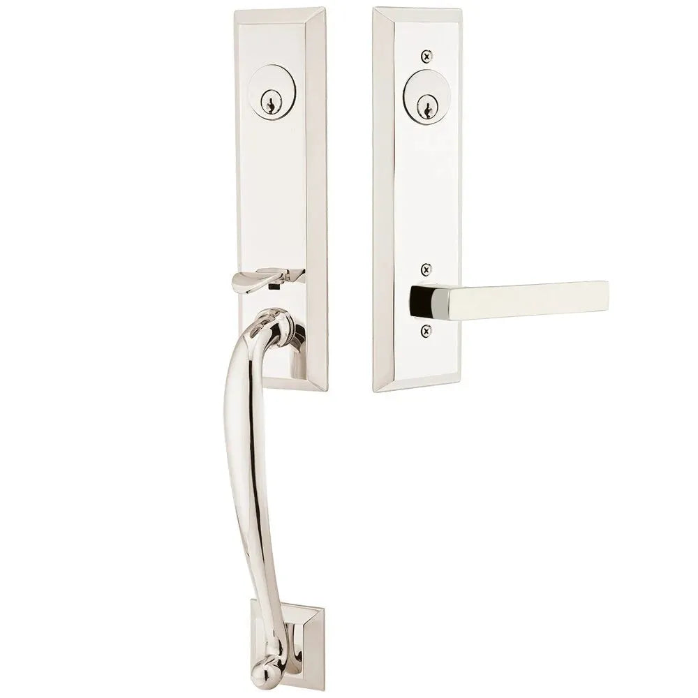 EmtekEmtek Adams Tubular Entrance Handleset With Dumont Lever in 