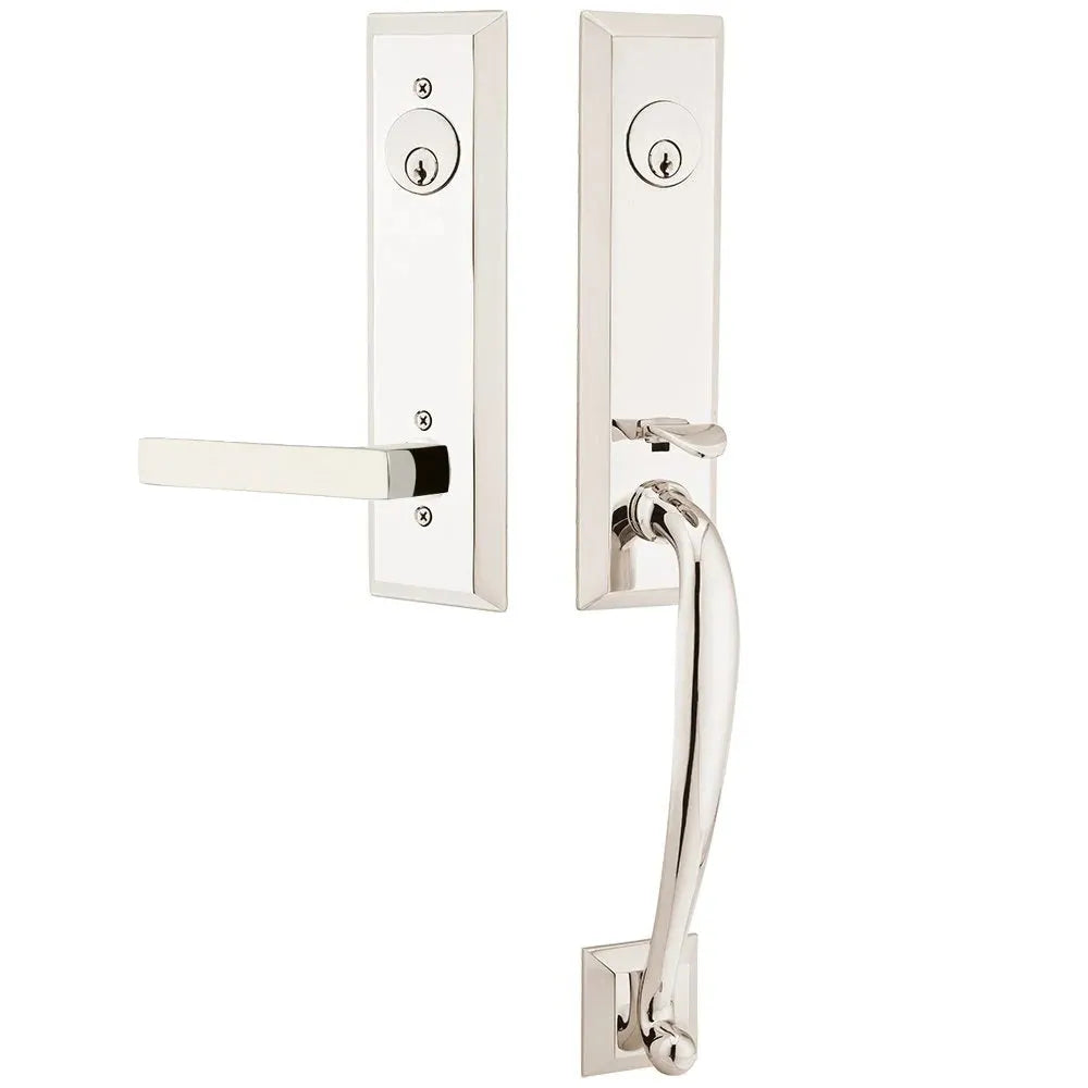 EmtekEmtek Adams Tubular Entrance Handleset With Dumont Lever in 