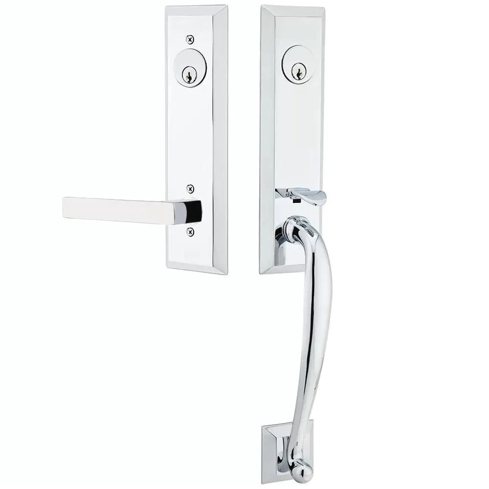 EmtekEmtek Adams Tubular Entrance Handleset With Dumont Lever in 