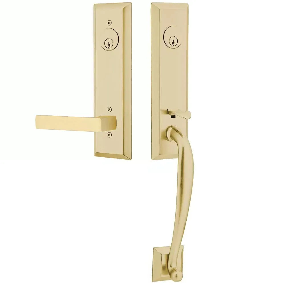 EmtekEmtek Adams Tubular Entrance Handleset With Dumont Lever in 