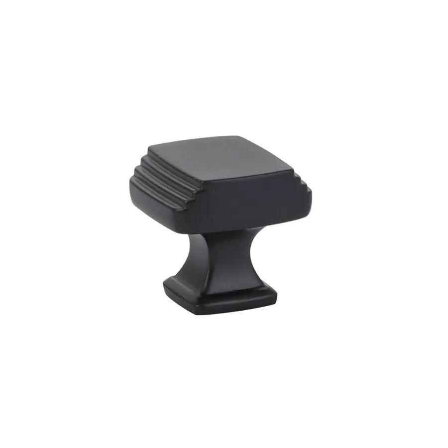 Emtek Art Deco Cabinet Knob Flat Black
