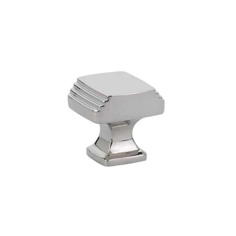 Emtek Art Deco Cabinet Knob Lifetime Polished Nickel