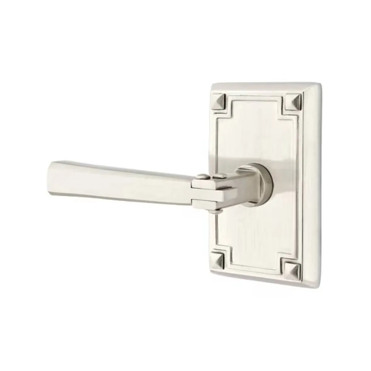 Emtek Arts & Crafts Lever with Arts & Crafts Rosette in Satin Nickel finish