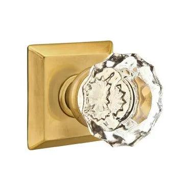 EmtekEmtek Astoria Clear Knob with Quincy Rosette in 