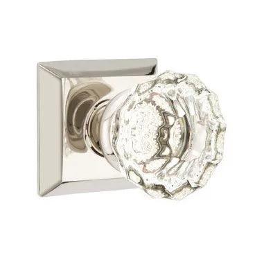 EmtekEmtek Astoria Clear Knob with Quincy Rosette in 