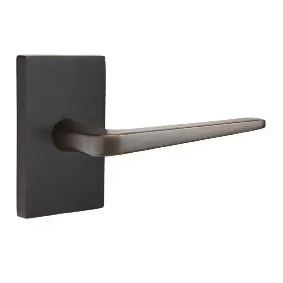 Emtek Athena Lever With Modern Rectangular Rosette Oil Rubbed Bronze