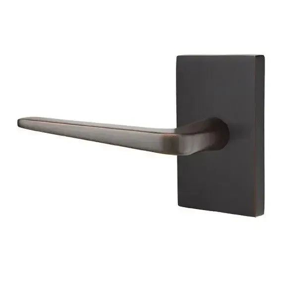 Emtek Athena Lever With Modern Rectangular Rosette Oil Rubbed Bronze