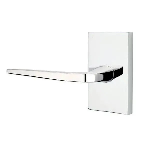 Emtek Athena Lever With Modern Rectangular Rosette Polished Chrome