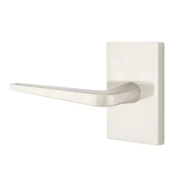 Emtek Athena Lever With Modern Rectangular Rosette Satin Nickel
