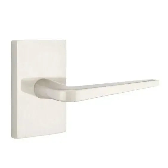 Emtek Athena Lever With Modern Rectangular Rosette Satin Nickel