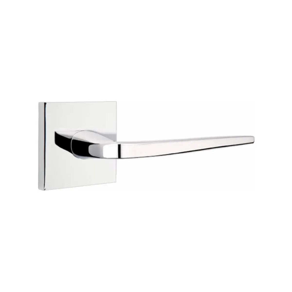 Emtek Athena Lever With Square Rosette Polished Chrome