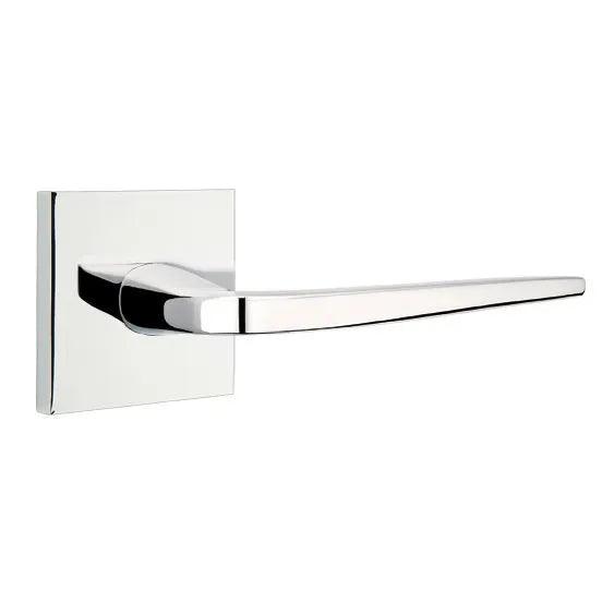 Emtek Athena Lever With Square Rosette Polished Chrome