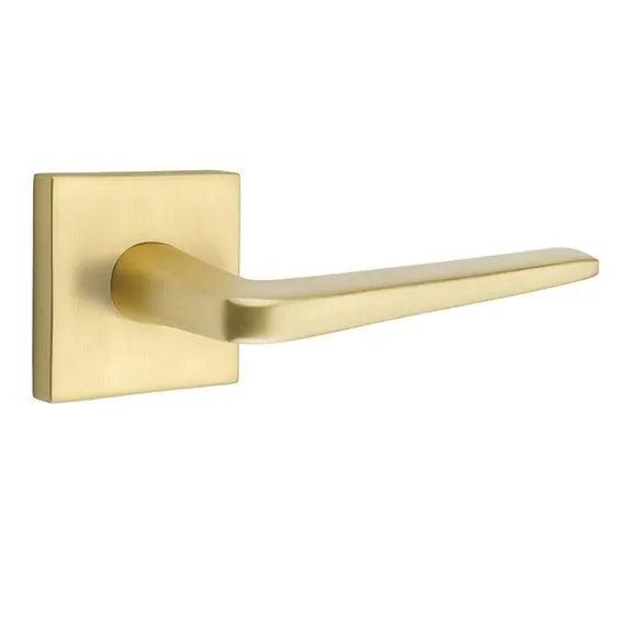Emtek Athena Lever With Square Rosette Satin Brass