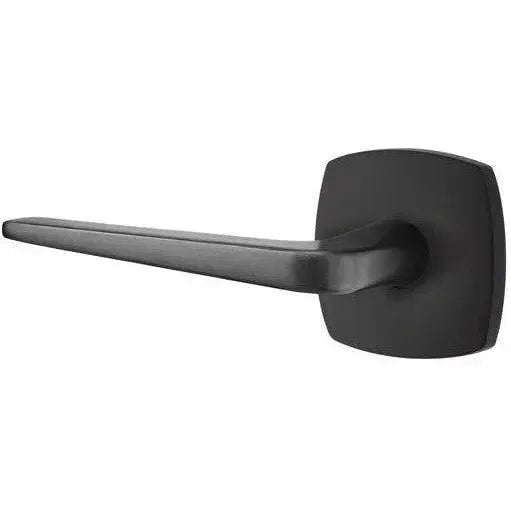 Emtek Athena Lever With Urban Modern Rosette Flat Black