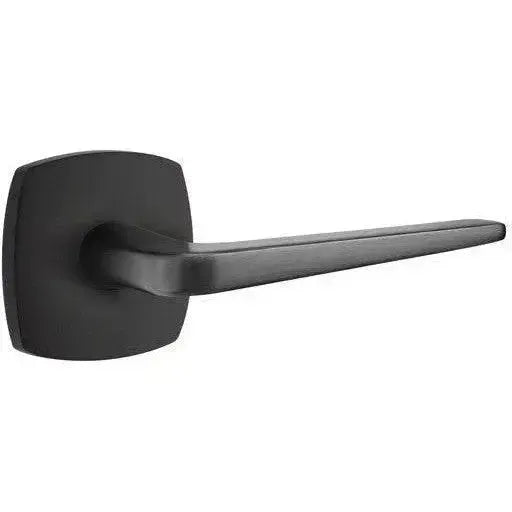 Emtek Athena Lever With Urban Modern Rosette Flat Black