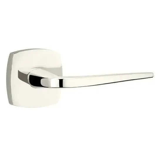 Emtek Athena Lever With Urban Modern Rosette Lifetime Polished Nickel