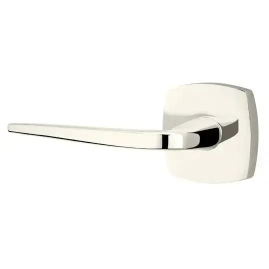 Emtek Athena Lever With Urban Modern Rosette Lifetime Polished Nickel