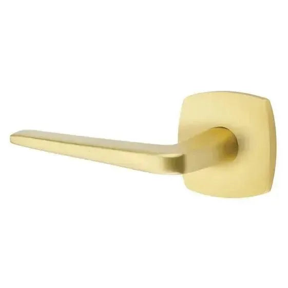 Emtek Athena Lever With Urban Modern Rosette Satin Brass