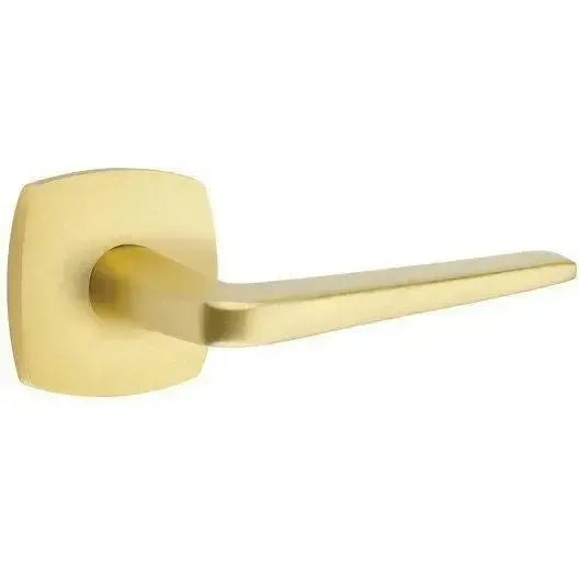 Emtek Athena Lever With Urban Modern Rosette Satin Brass