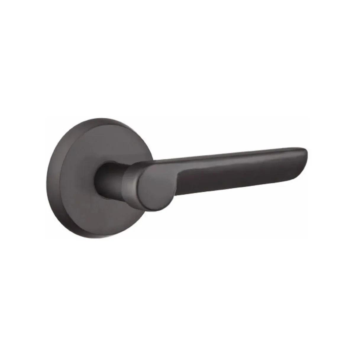 Emtek Aurora Lever With #2 Rosette Flat Black Bronze Patina