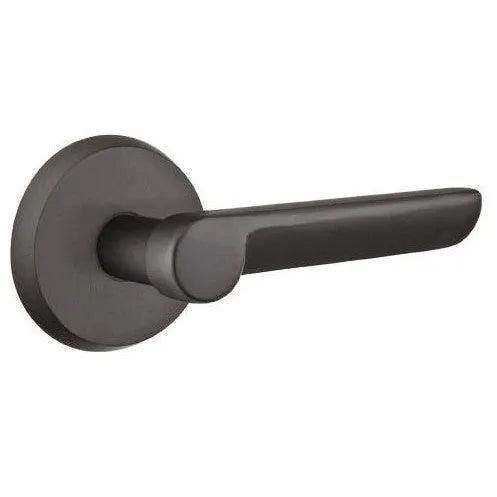 Emtek Aurora Lever With #2 Rosette Flat Black Bronze Patina
