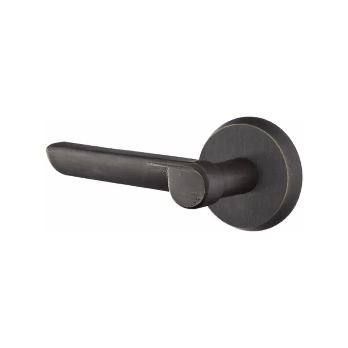 Emtek Aurora Lever With #2 Rosette Medium Bronze Patina