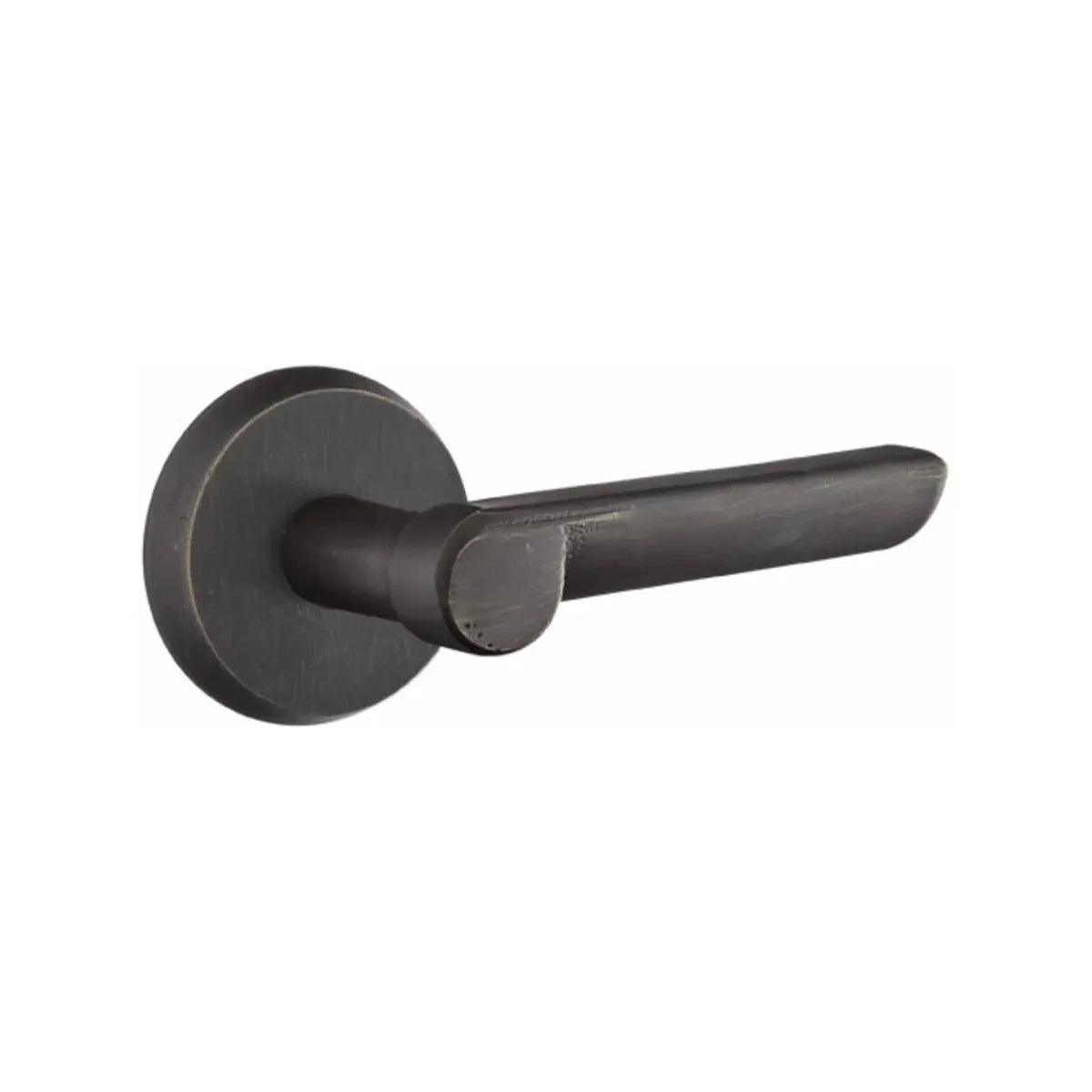 Emtek Aurora Lever With #2 Rosette Medium Bronze Patina