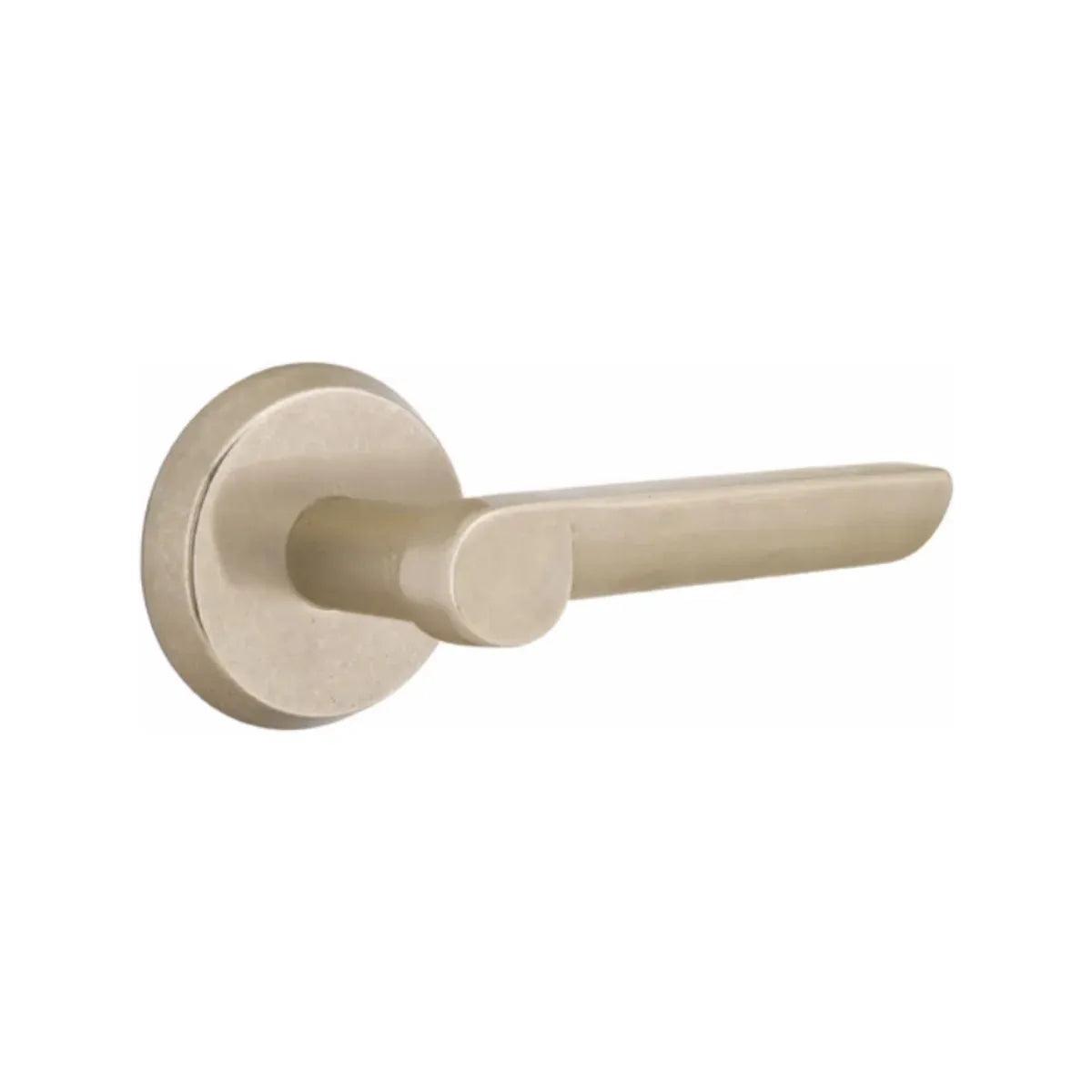 Emtek Aurora Lever With #2 Rosette Tumbled White Bronze