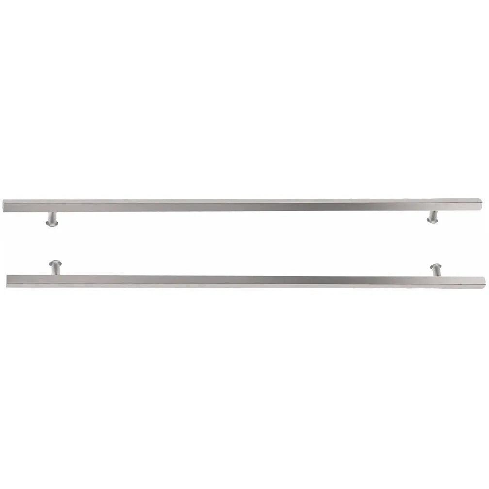 Emtek Back to Back 24" Square Door Pull in Brushed Stainless Steel finish
