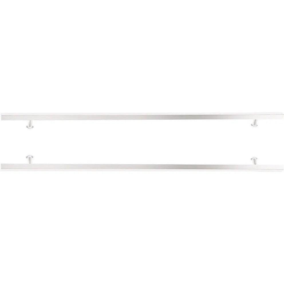 The Emtek Back to Back 36" Square Door Pull in Polished Stainless Steel finish