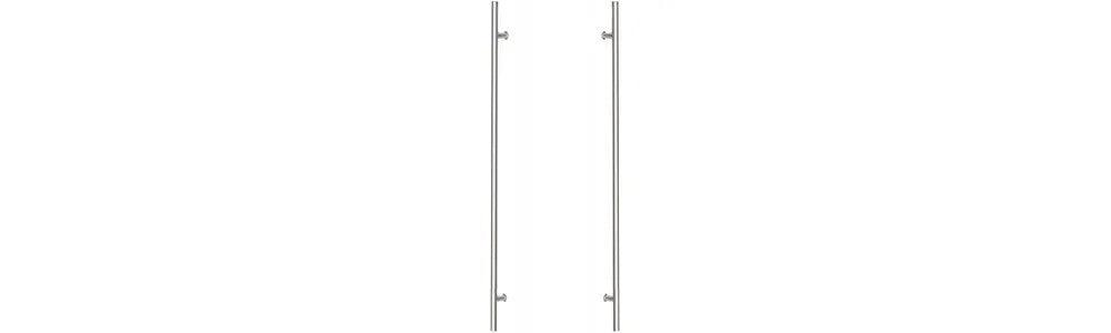 Emtek Back to Back 48" Round Door Pull in Brushed Stainless Steel finish