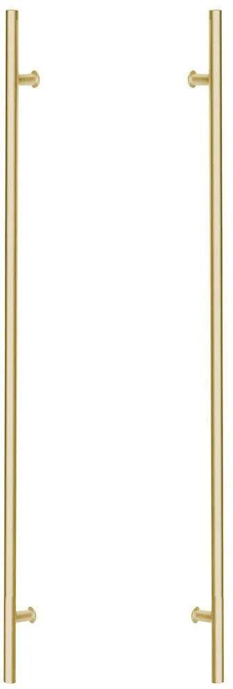 Emtek Back to Back 72" Round Door Pull in Satin Brass finish