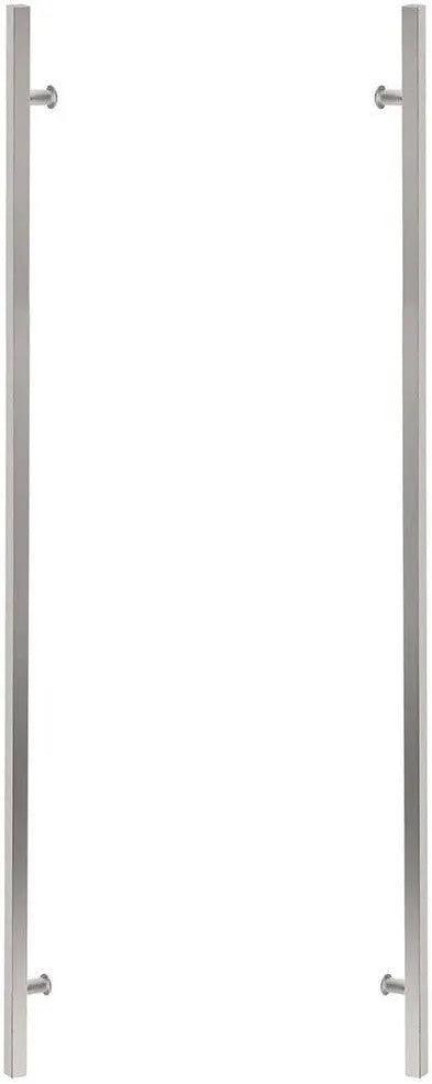 Emtek Back to Back 72" Square Door Pull Brushed Stainless Steel