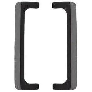 The Emtek Back to Back 8" Baden Door Pull in Flat Black finish