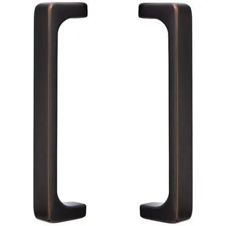 The Emtek Back to Back 8" Baden Door Pull in Oil Rubbed Bronze finish
